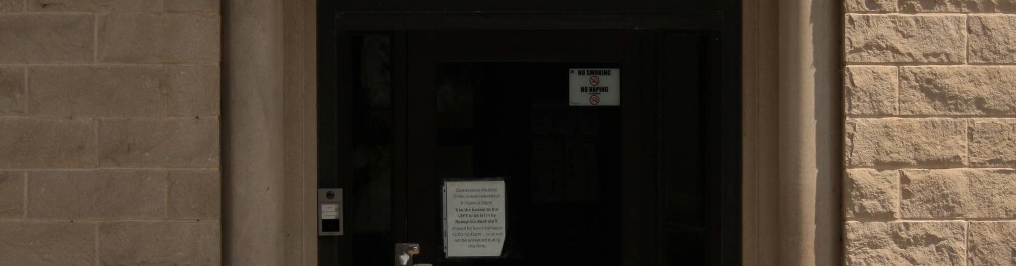 Exterior of a community legal clinic building in downtown Toronto